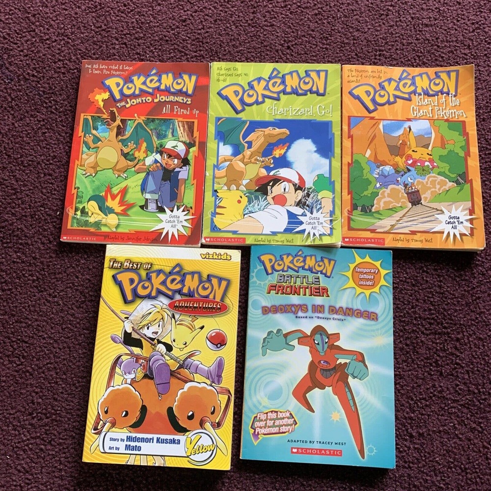 Pokemon Book lot 5ct, The Johto Journey’s, Charizard Go, and more!
